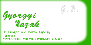 gyorgyi mazak business card