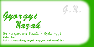 gyorgyi mazak business card